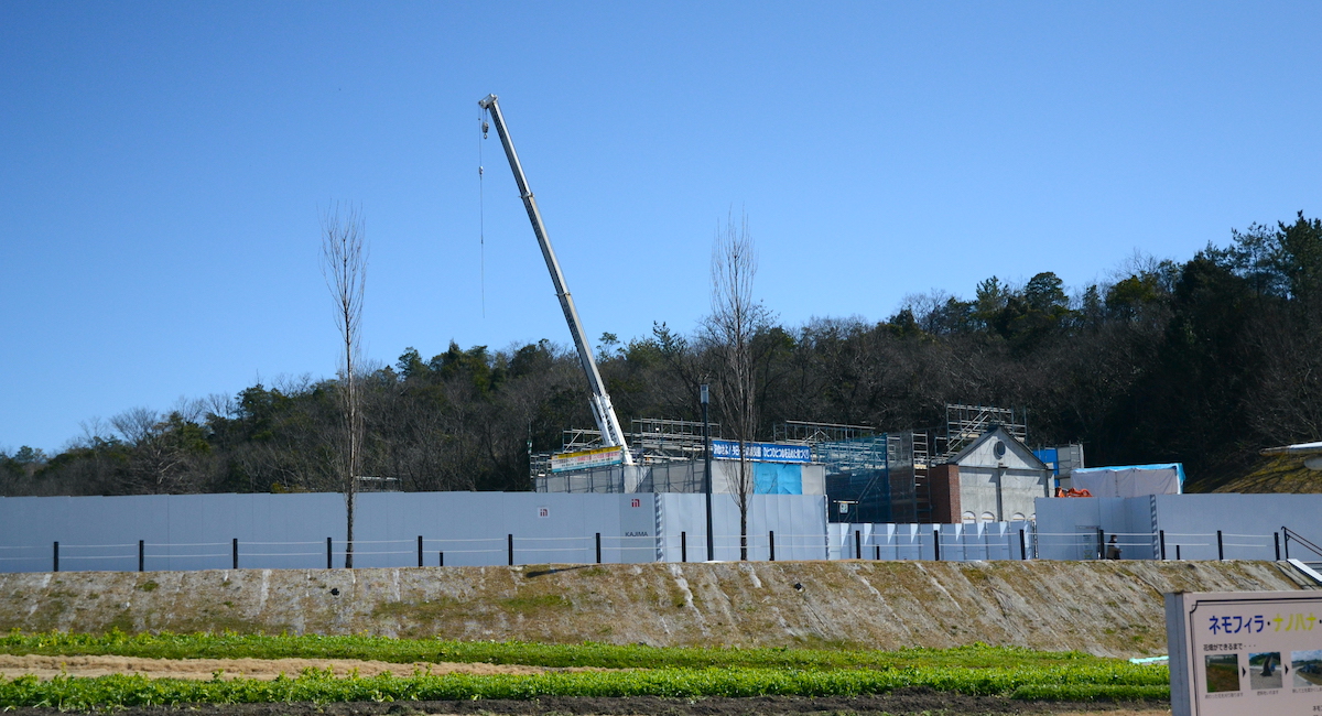 Restaurant building under construction in the “Valley of Witches” area