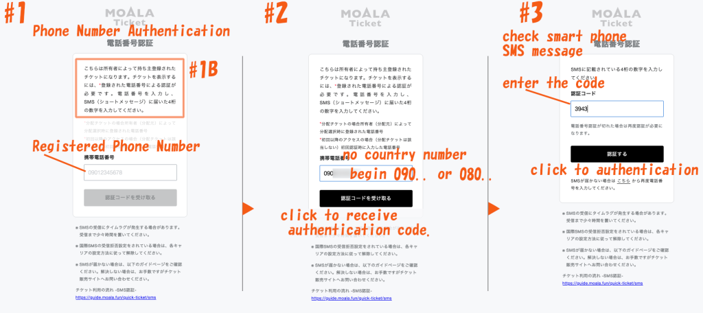 Ticket authorization via smartphone and SMS